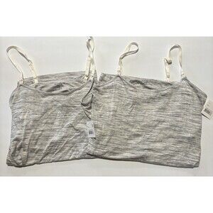 Lot of 2 Motherhood Maternity Nursing Tank Top Clip Down Cami Size Small, Gray